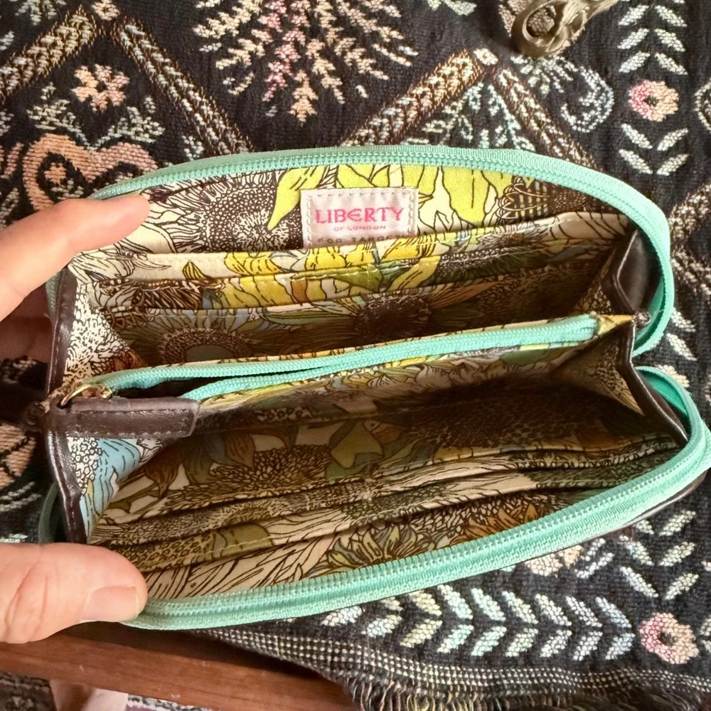 Liberty of London for Target Floral Zip Wallet - Sunflower Print Mint & Yellow